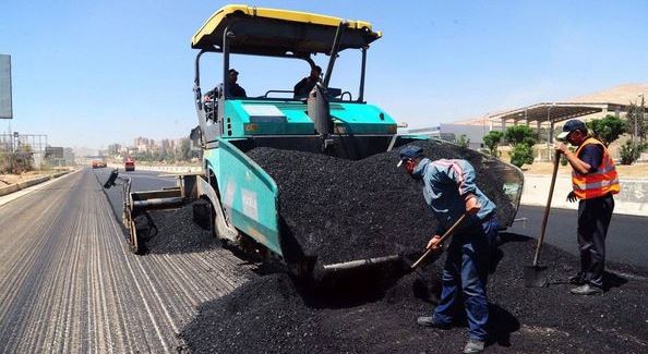 فرع طرطوس للمواصلات الطرقية ينفذ أعمال الصيانة للأوتسترادات التابعة لها